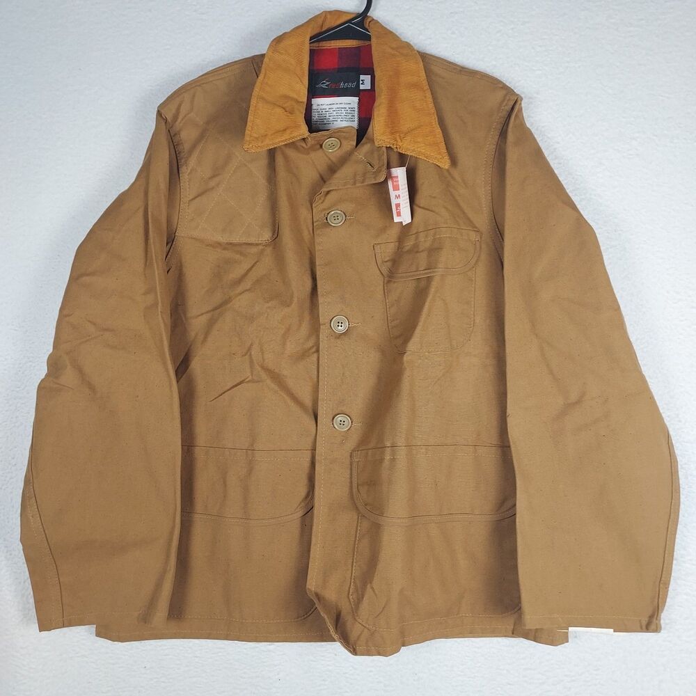 RedHead Blue Bill Hunting Coat Mens Medium Brown Duck Canvas Flannel Lined